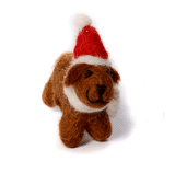 FeltChristmas Decoration - Mini Chocolate Labrador