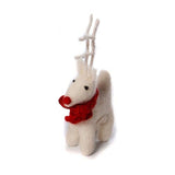 Felt Christmas Decoration - Mini Reindeer White