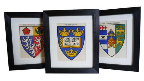 1920s Framed Oxford College Crests