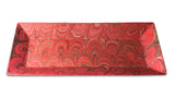 Italian Marbled Desk Tray - Red