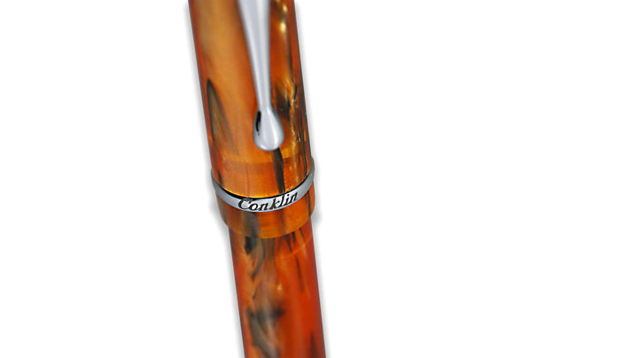 Conklin Duragraph Fountain Pen - Amber close up