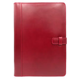 Leather Writing Folder - red, outside