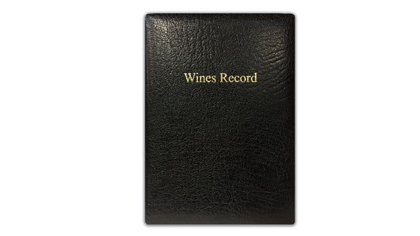 Leather Wine Record Book - Black