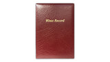Leather Wine Record Book - Red