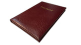Leather Wine Record Book - Red
