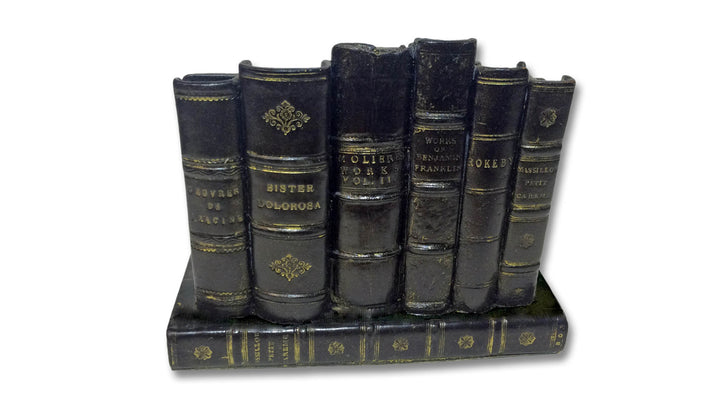 Faux Book Letter Rack - Black