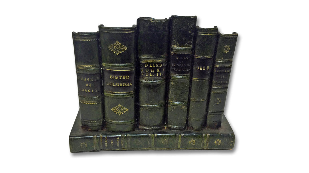 Faux Book Letter Rack - Green