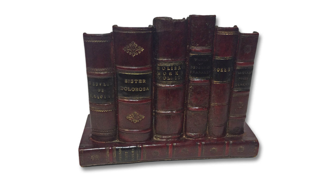 Faux Book Letter Rack - Red