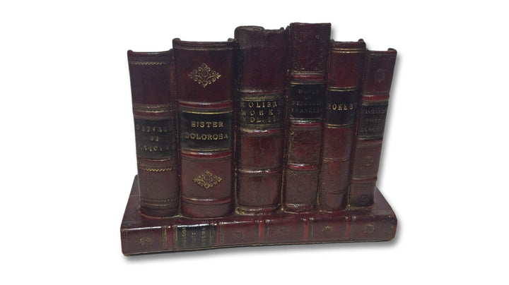 Faux Book Letter Rack - Red