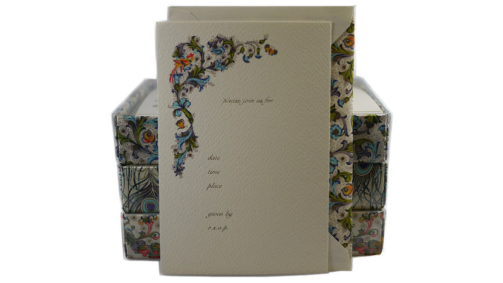 Firenze Invitations  - Blue Florentine