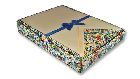 Bordered Writing Paper with Firenze Envelopes - Blue Florentine