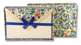 Bordered Writing Paper with Firenze Envelopes - Blue Florentine