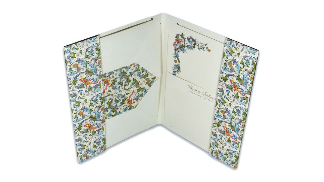 Florentine Writing Paper - Blue Florentine, A5 Paper Wallet