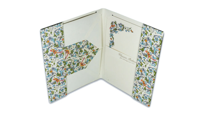 Florentine Writing Paper - Blue Florentine, A5 Paper Wallet