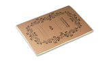 Italian Letterpressed Stitched Notebook - light brown