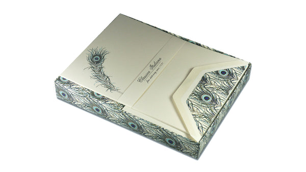 Peacock Feather Writing Paper - A5 paper boxed