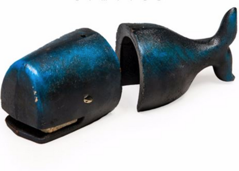 Cast Iron Whale Bookends