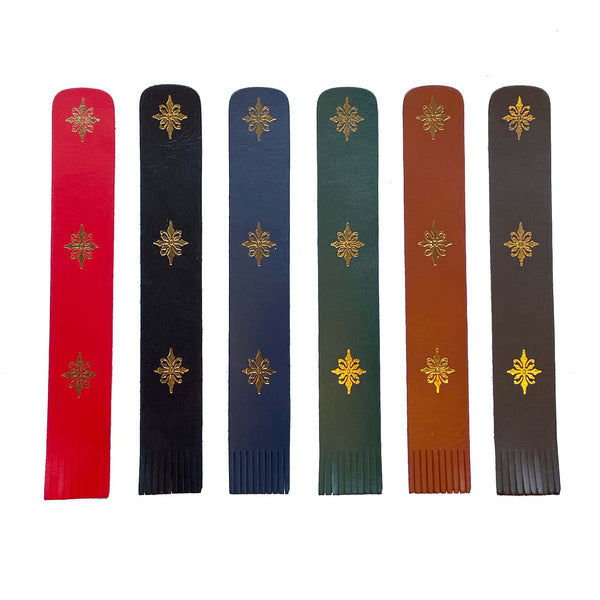 Gold Embossed Leather Bookmark
