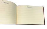 Italian Gold Edge Leather Guest Book